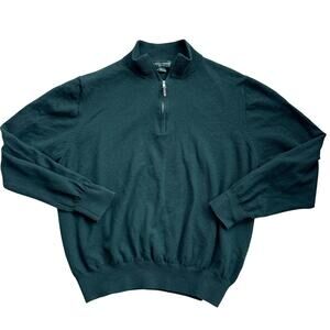 Fairway & Green Merino Wool Quarter Zip Pullover Sweater XL